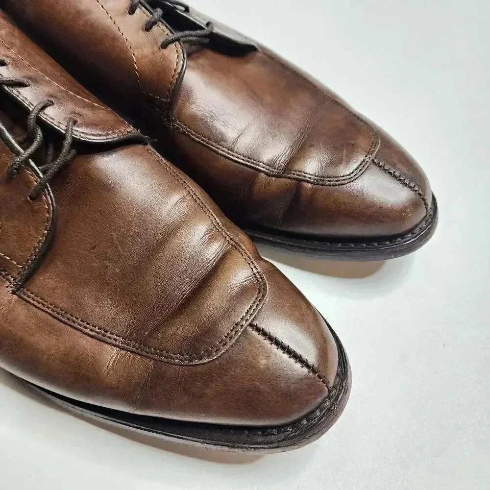 Allen Edmonds Delray Split Toe Lace Up‎ Oxfords Vero Cuoio Super Prime Size 11 D